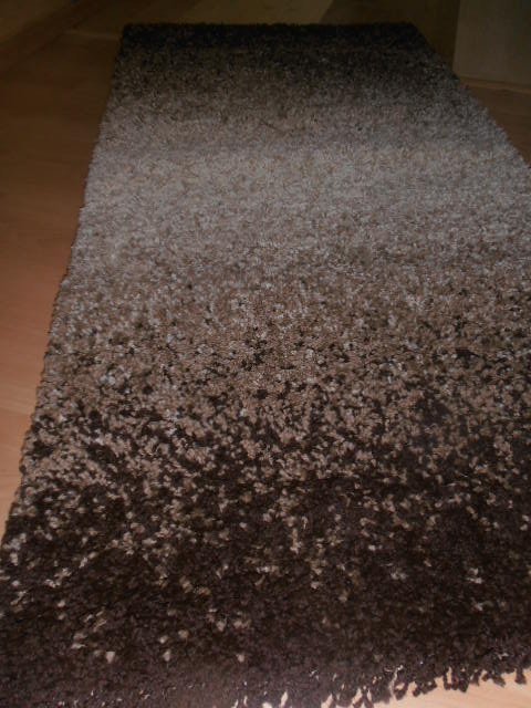 Shaggy koberec, kusový, obdĺžnik, hnedý